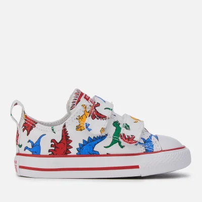 Converse Kids' Chuck Taylor All Star 2 Velcro Trainers - White/Enamel Red/Totally Blue