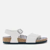 Birkenstock Kids' Risa Slim Fit Patent Double Strap Sandals - Nautical Stripes White - Image 1