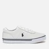 Polo Ralph Lauren Kids' Hanford Leather Low Top Trainers - White/Navy PP - Image 1