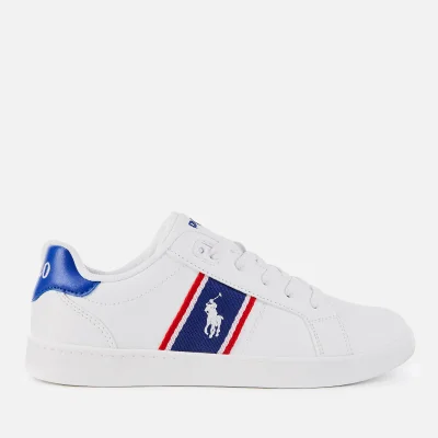 Polo Ralph Lauren Kids' Quigley Low Top Trainers - White/Royal Red/White PP