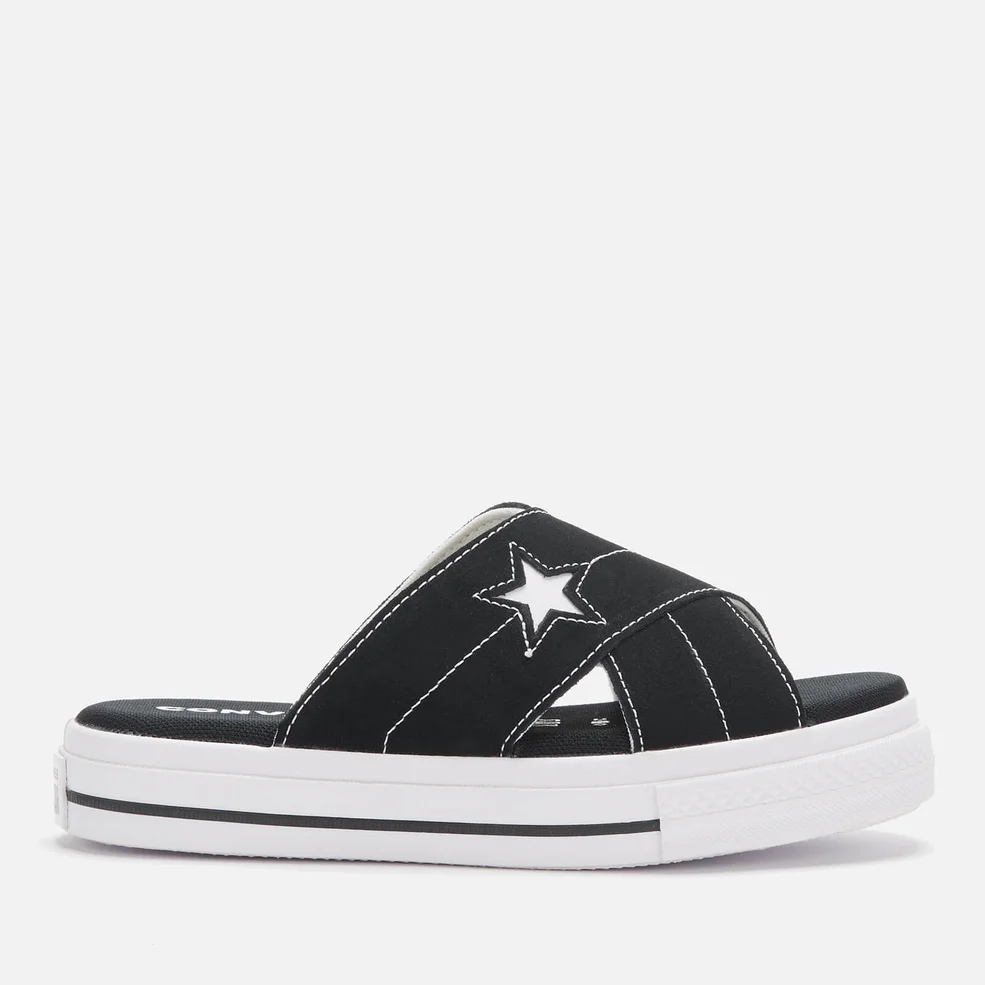 Converse Women's One Star Slip Sandal - Black/Egret/White Image 1