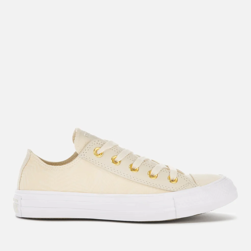 Converse Women's Chuck Taylor All Star Ox Trainers - Natural Ivory/Antique Brass Image 1
