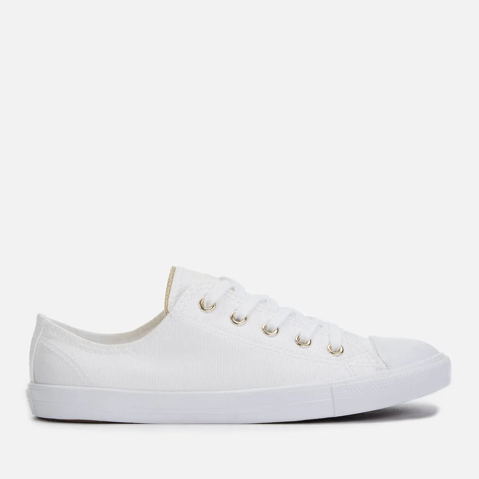Converse Women's Chuck Taylor All Star Dainty Ox Trainers - White/Egret/Light Gold Image 1