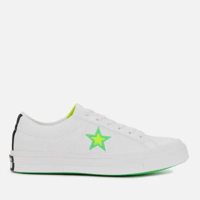 Converse Women's One Star Ox Trainers - White/Black/Acid Green