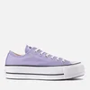 Converse Women's Chuck Taylor All Star Lift Ox Trainers - Washed Lilac/Black/White - Image 1