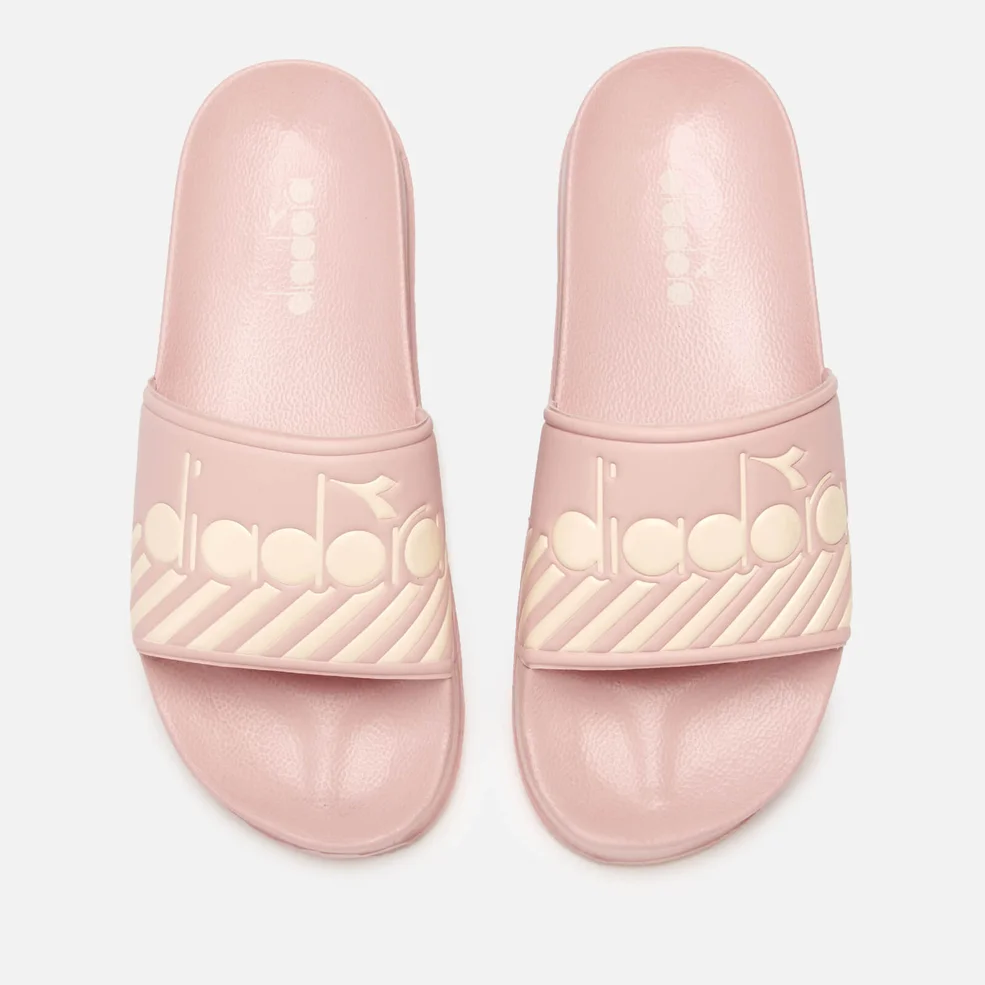 Diadora Women's Serifos 90 Wide Barra Slide Sandals - Rose Smoke Image 1