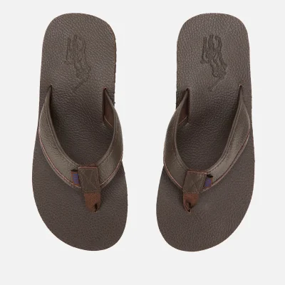 Polo Ralph Lauren Men's Sullivan Iii Tumbled Leather Sandals - Dark Brown