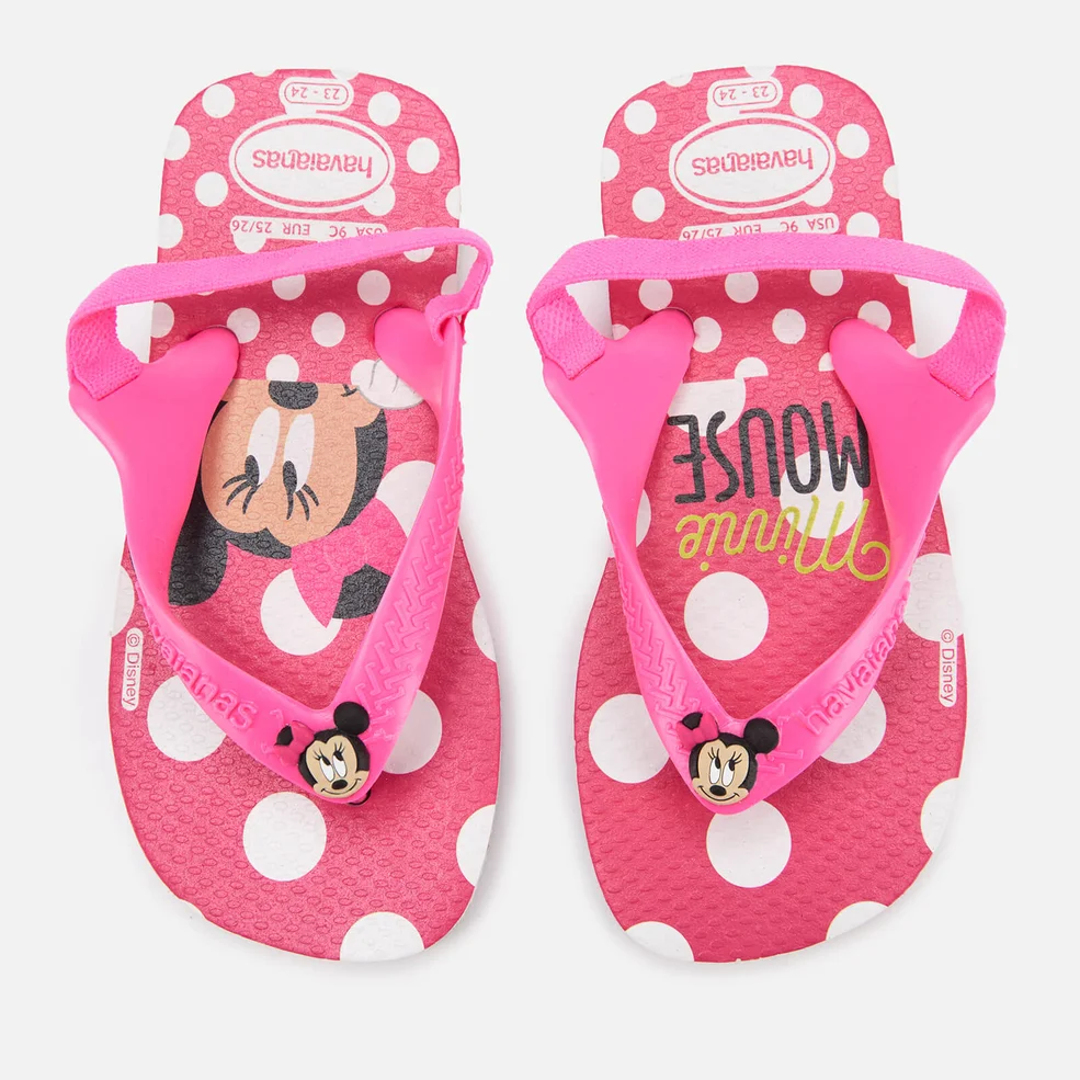 Havaianas Toddler's Disney Classics Sandals - White/Pink Flour Image 1