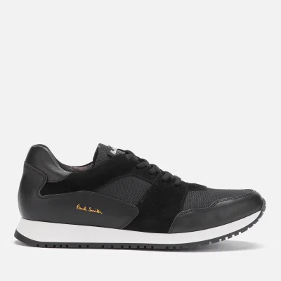 Paul Smith Men's Pioneer Leather Running Style Trainers - Black