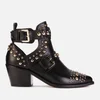 Kurt Geiger London Women's Sybil Leather Studded Ankle Boots - Black - Image 1
