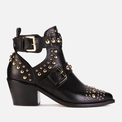 Kurt Geiger London Women's Sybil Leather Studded Ankle Boots - Black