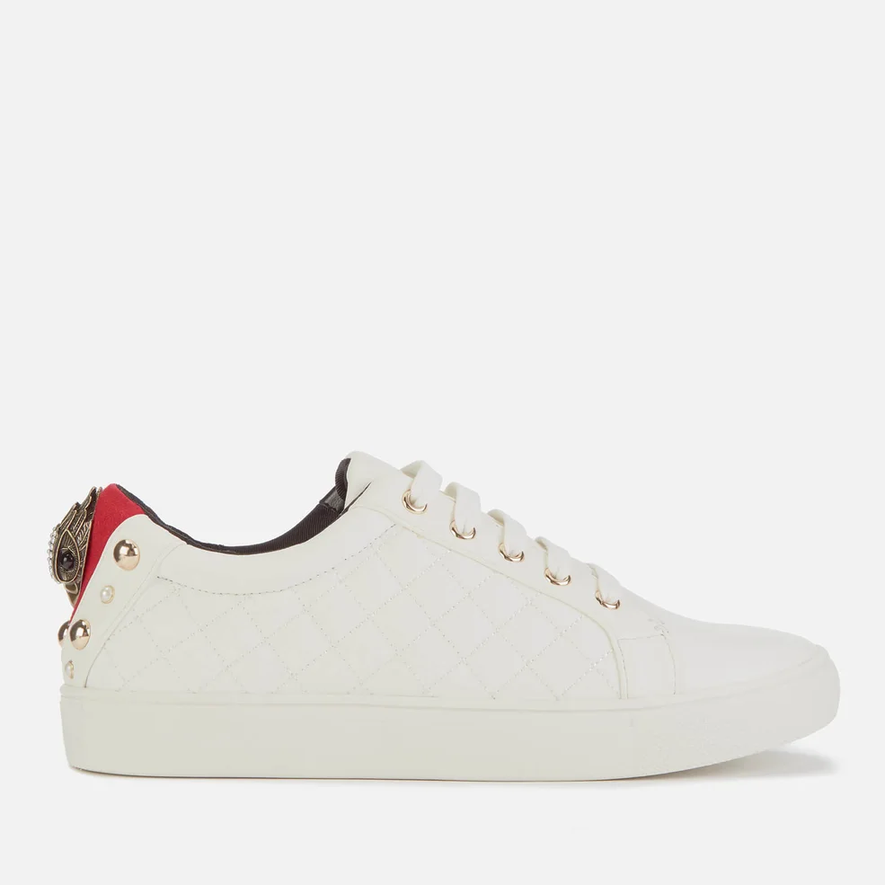 Kurt Geiger London Women's Ludo Leather Quilted Low Top Trainers - White Image 1