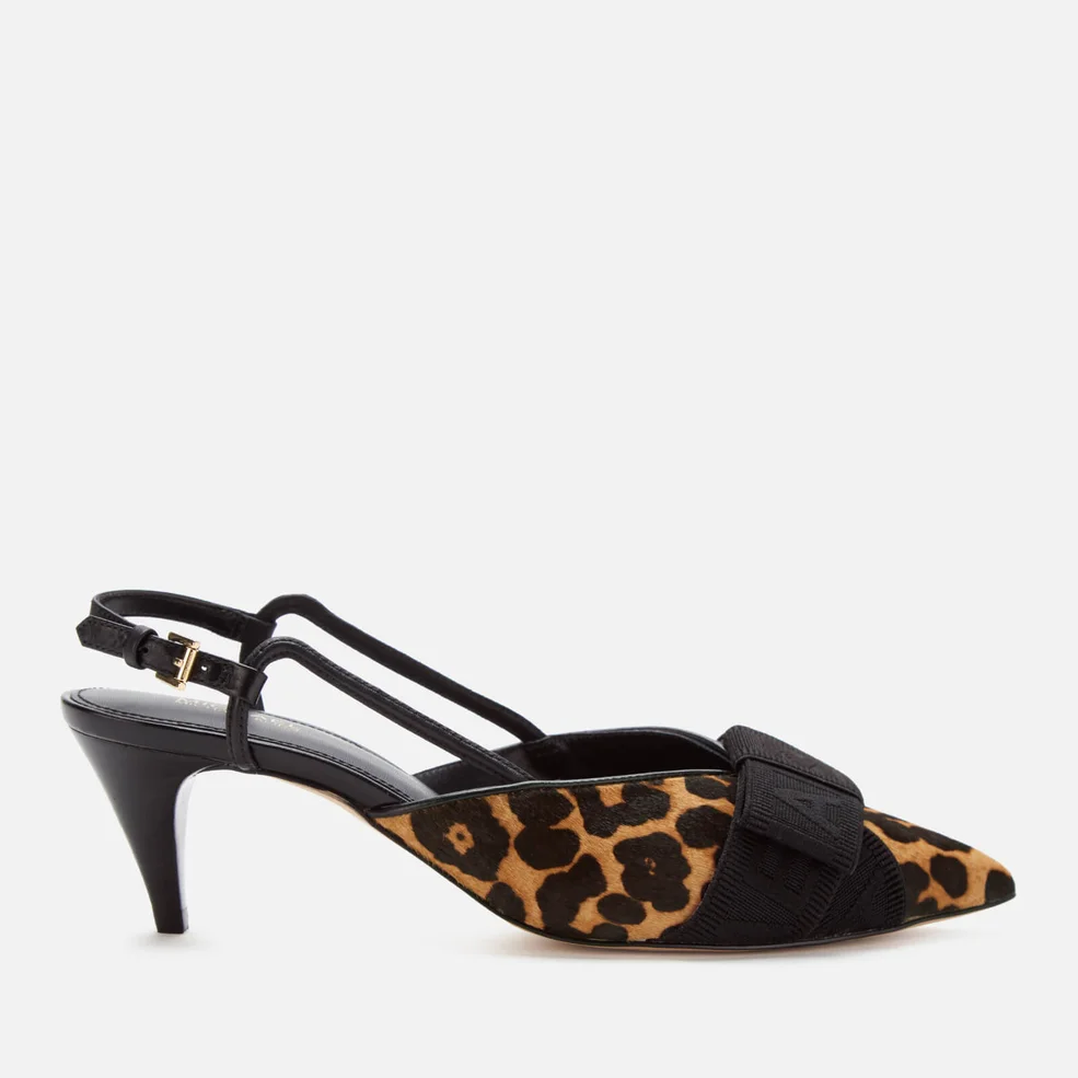 MICHAEL MICHAEL KORS Women's Ames Leopard Kitten Heels - Natural/Black Image 1