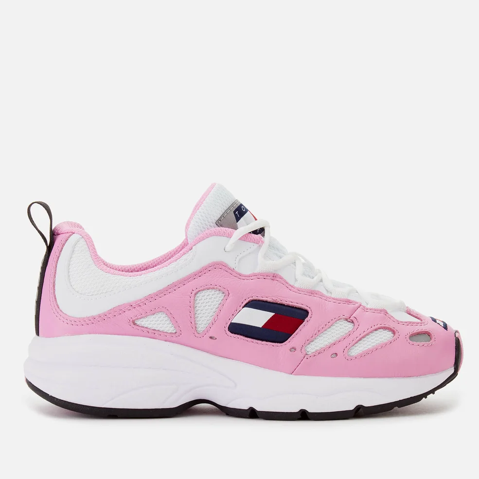 Tommy Jeans Women's Retro Chunky Runner Style Trainers - Pink Mist/White Image 1