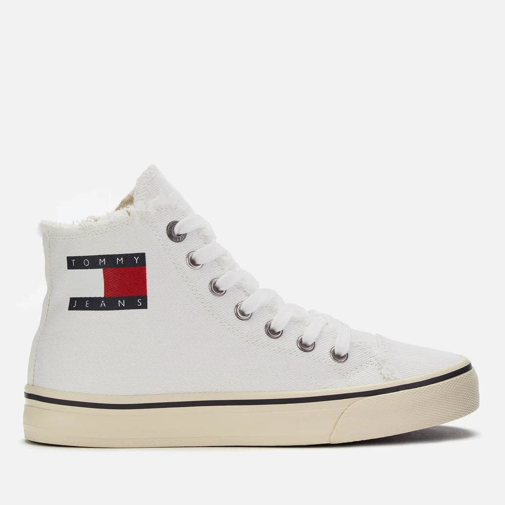Tommy Jeans Women's Denim Hi-Top Trainers - White Image 1