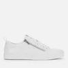 HUGO Men's Futurism Leather Double Zip Low Top Trainers - White - Image 1