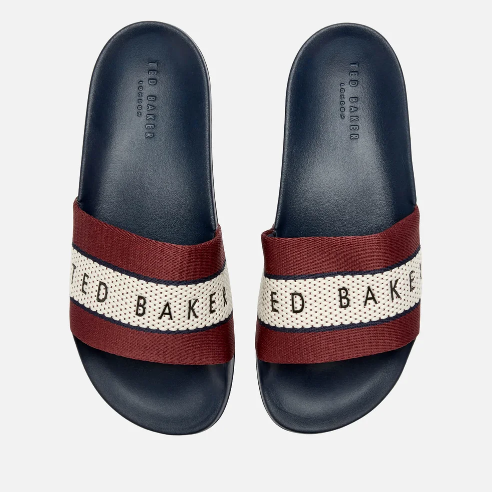 Ted Baker Men's Rastar Slide Sandals - Dark Red/Dark Blue Image 1