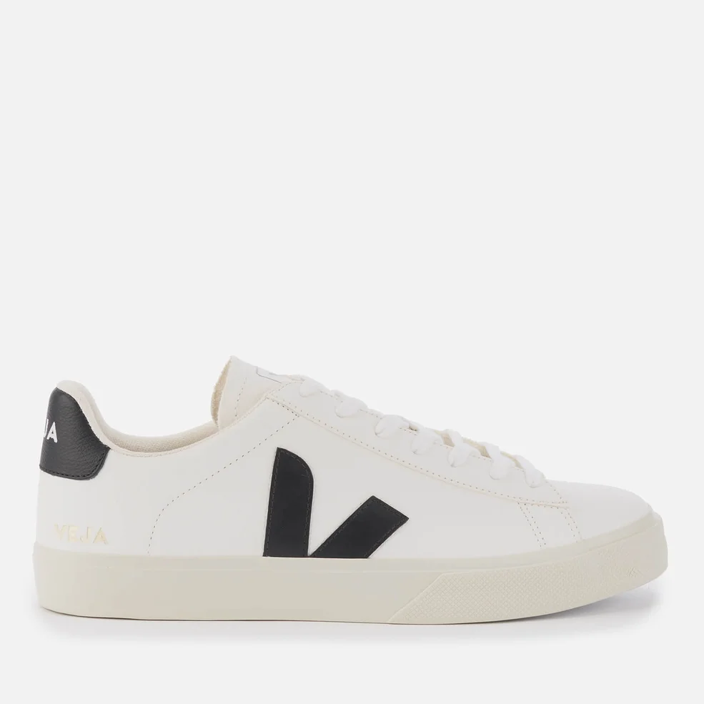 Veja Men's Campo Chrome Free Leather Trainers - Extra White/Black Image 1
