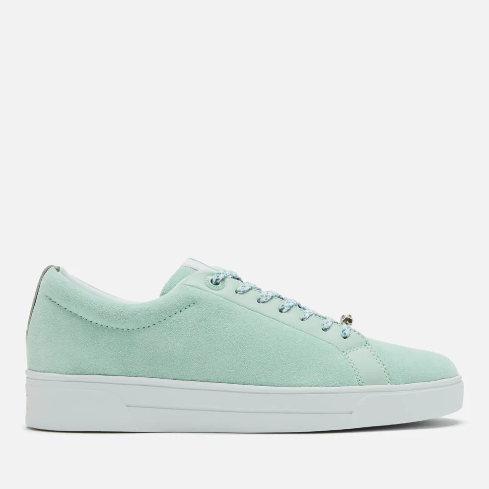 Ted Baker Women's Ailiz Suede Cupsole Trainers - Mint Image 1
