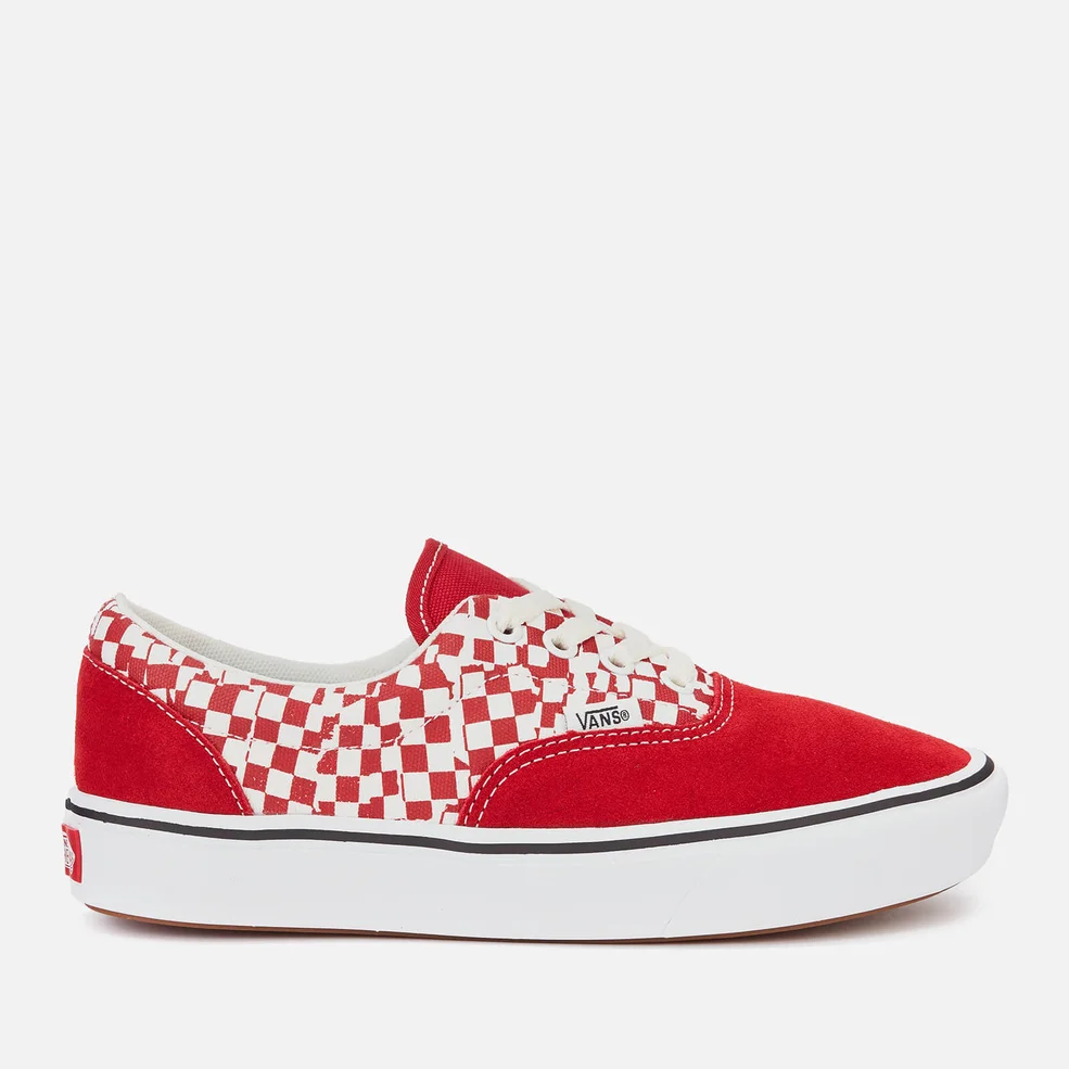 Vans ComfyCush Era Tear Check Trainers - Racing Red/True White Image 1