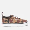 Vans Toddlers' Authentic Elastic Lace Camo Trainers - Chocolate Torte/True White - Image 1