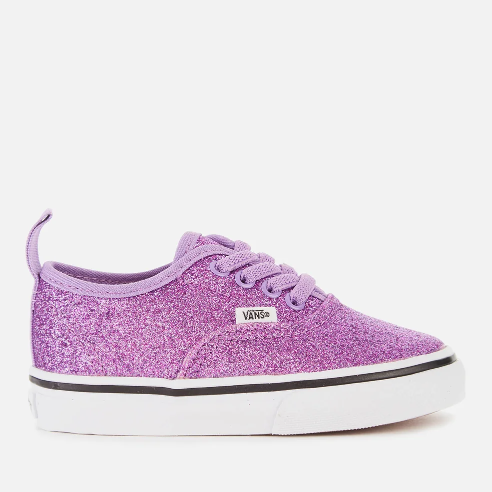 Vans Toddlers' Authentic Elastic Lace Glitter Trainers - Fairy Wren/True White Image 1