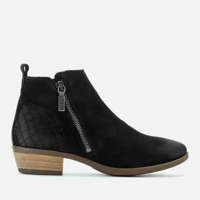 Barbour Women's Una Suede Flat Ankle Boots - Black