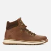 Barbour Men's Letah Leather Hiking Style Boots - Cognac - Image 1