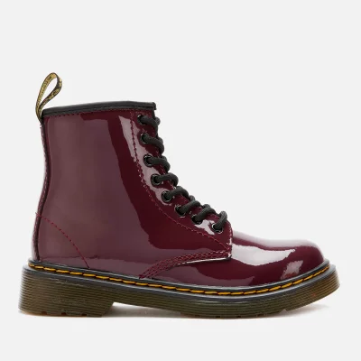 Dr. Martens Kid's 1460 Patent Leather Lace-Up Boots - Plum