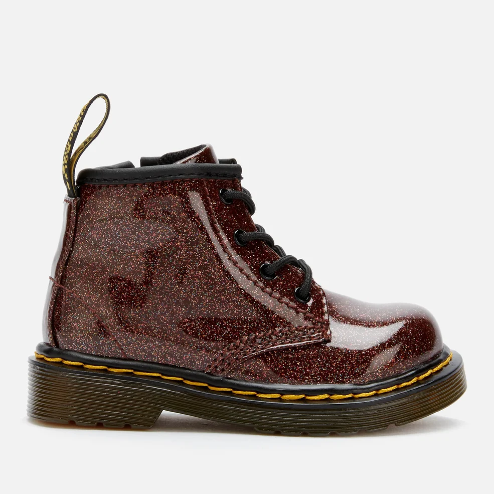 Dr. Martens Toddler's 1460 Glitter Lace-Up Boots - Rose Brown Image 1