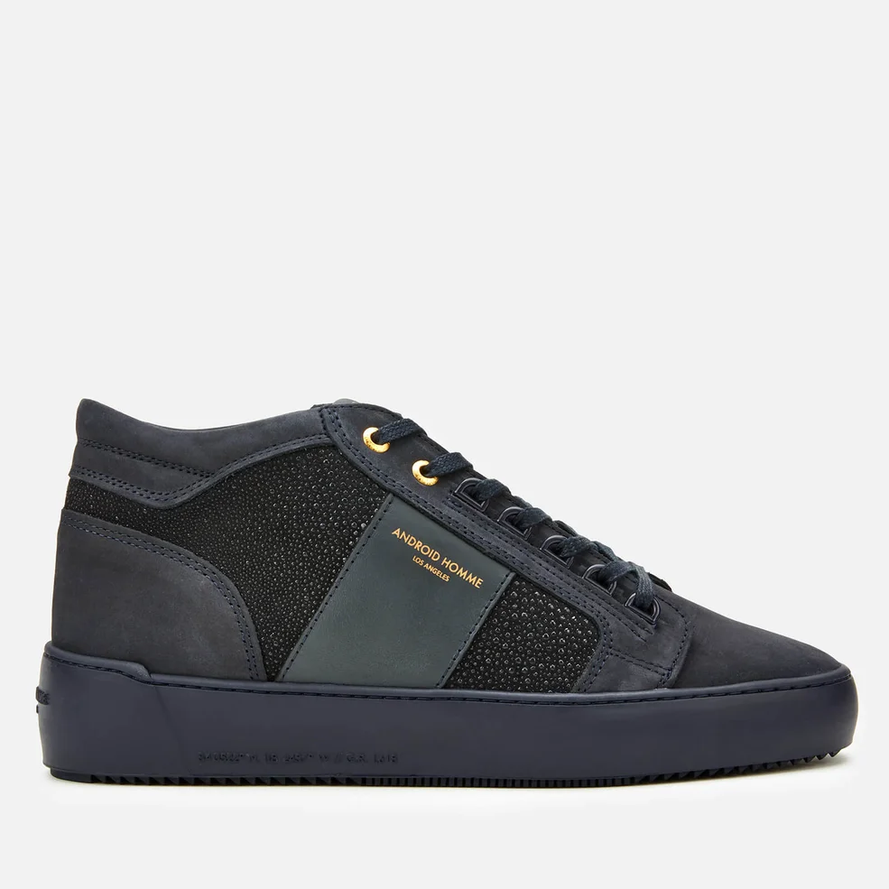 Android Homme Men's Propulsion Mid Geo Trainers - Navy Stingray Suede Image 1