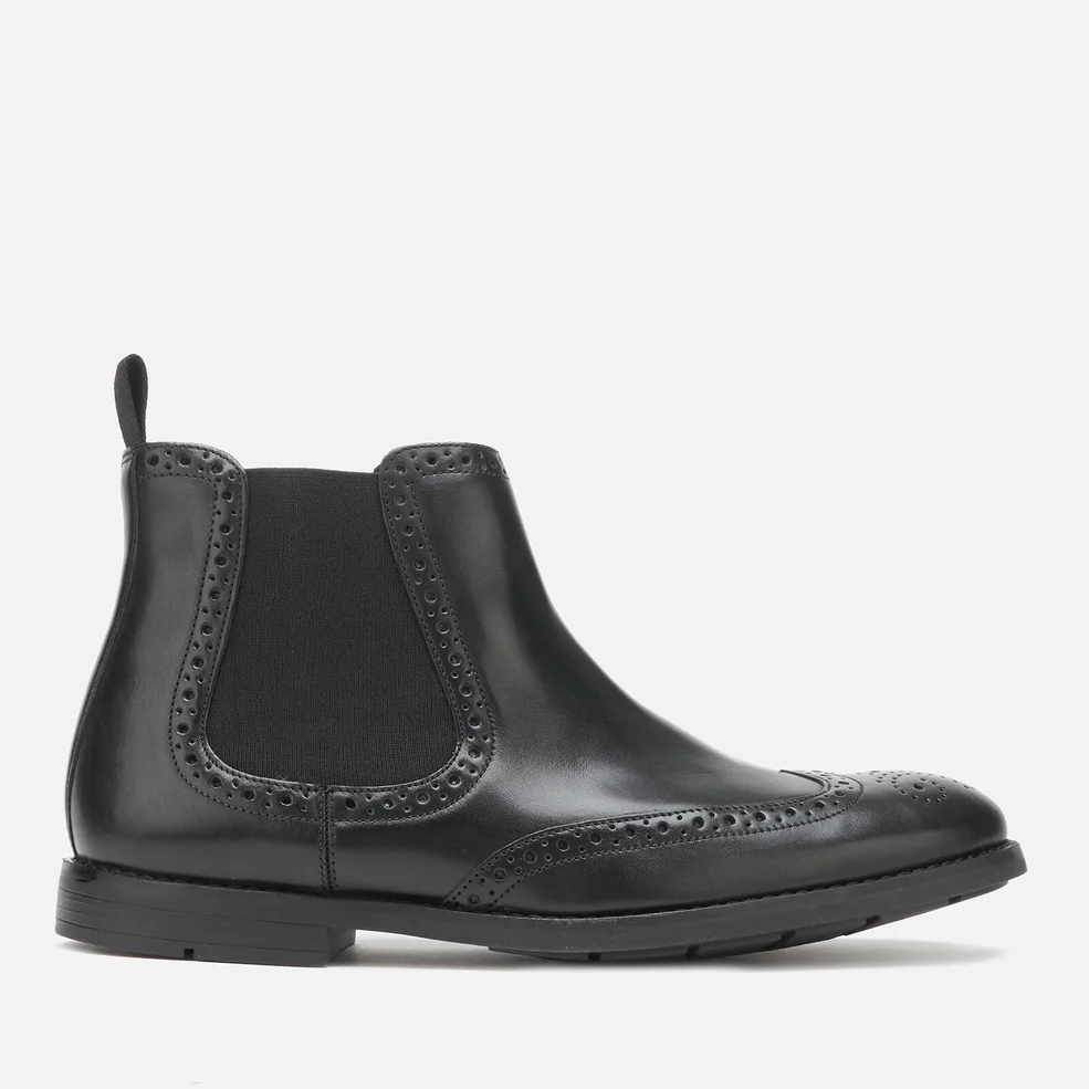 Clarks Men's Ronnie Top Leather Chelsea Boots - Black Image 1