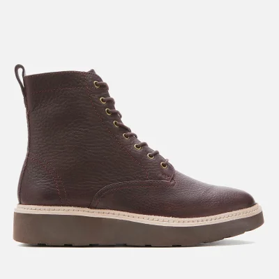 Clarks Women's Trace Pine Leather Lace Up Boots - Burgundy