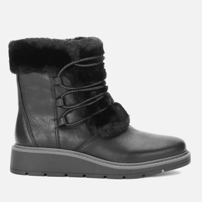 Clarks Women's Ivery Jump Leather Winter Boots - Black