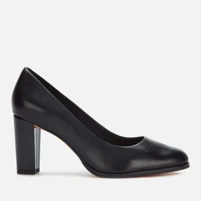 Clarks Women's Kaylin Cara Leather Court Shoes - Black