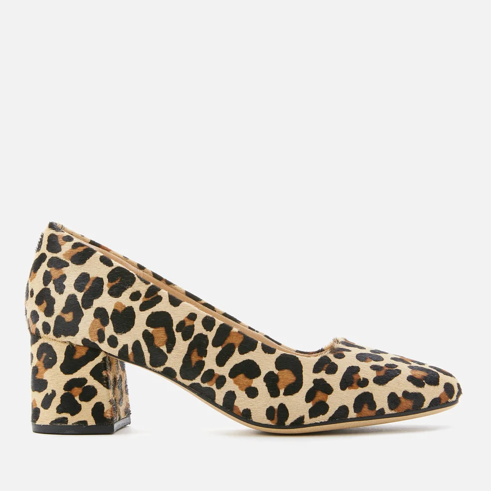 Clarks Women's Sheer Rose Block Heeled Shoes - Leopard Print Image 1