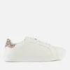 Emporio Armani Women's Project Leather Cupsole Trainers - Cream/Taupe - Image 1