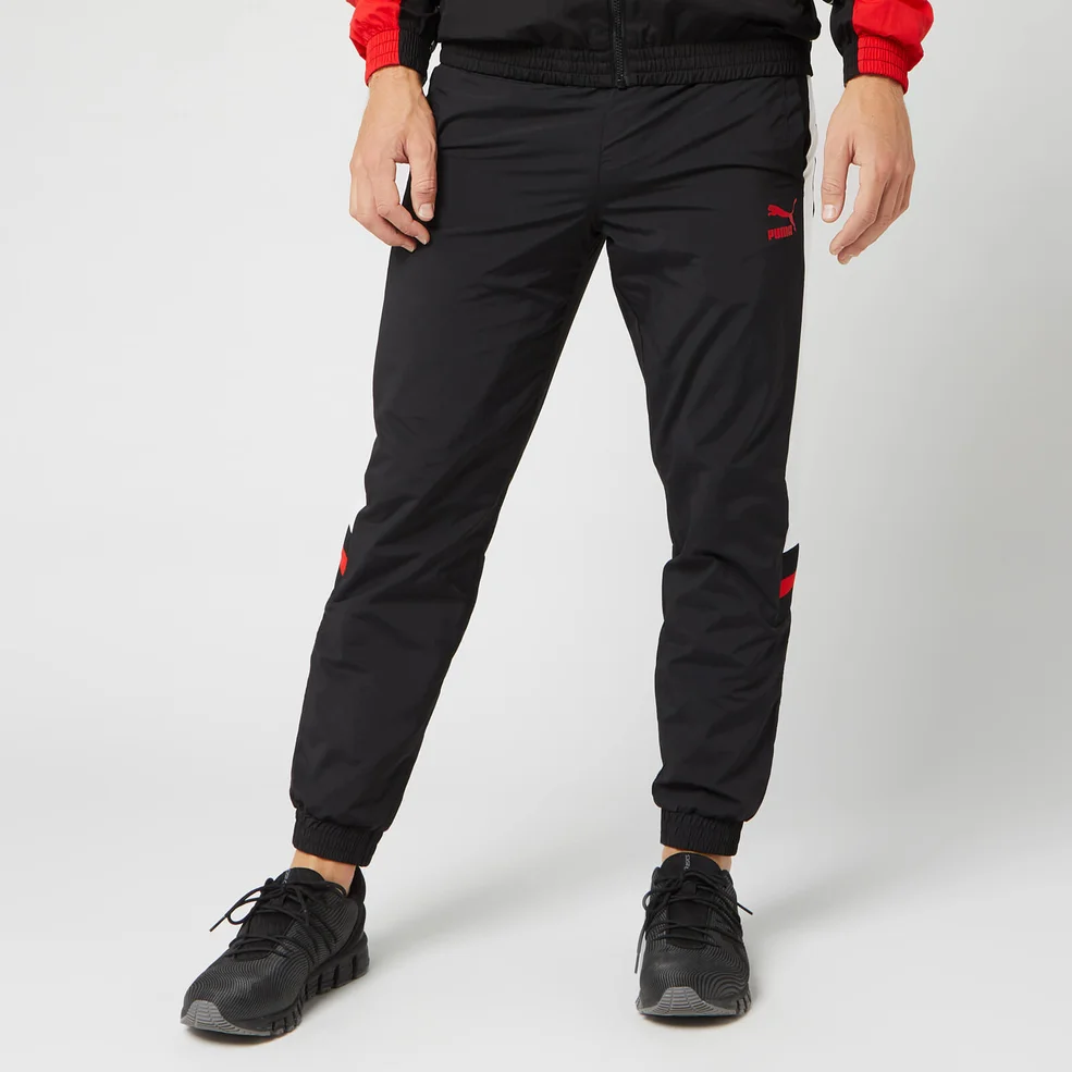 Puma Men's XTG Woven Pants - Puma Black/Red Combo Image 1
