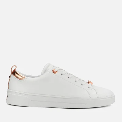 Ted Baker Women's Gielli Leather Low Top Trainers - White/White