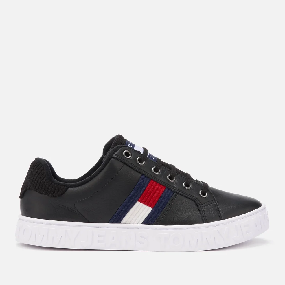 Tommy Jeans Women's Cool Warm Lined Leather Trainers - Black Image 1