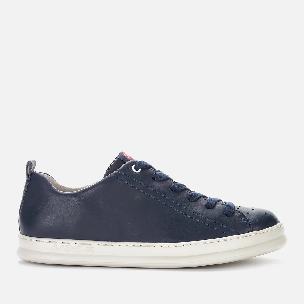 Camper Men's Runner Leather Low Top Trainers - Blue Image 1