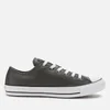 Converse Men's Chuck Taylor All Star Leather Ox Trainers - Carbon Grey/White/Black - Image 1