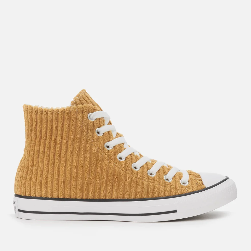 Converse Men's Chuck Taylor All Star Wide Wale Cord Hi-Top Trainers - Wheat/White/Black Image 1