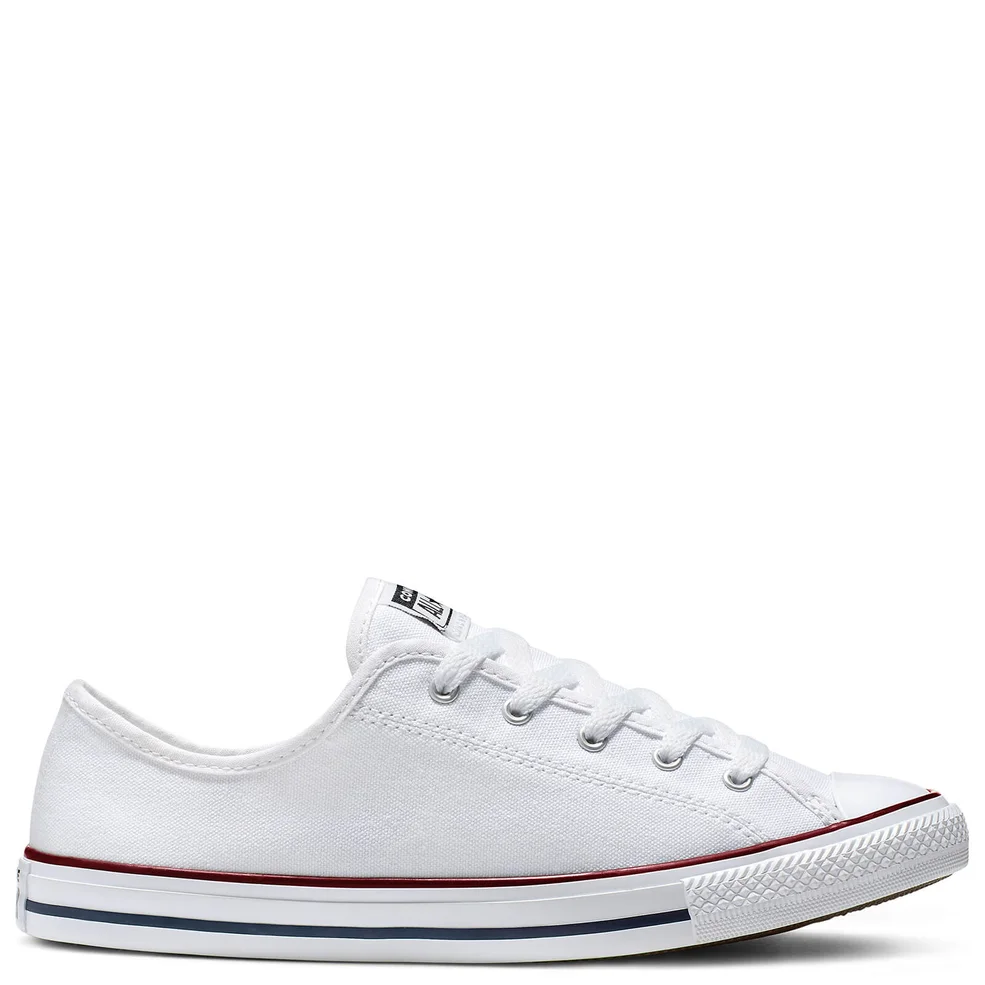 Converse Women's Chuck Taylor All Star Dainty Basic Canvas Ox Trainers - White/Red/Blue Image 1