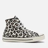 Converse Archive Print Lucky Star Hi-Top Trainers - Driftwood/Light Fawn/Black - Image 1