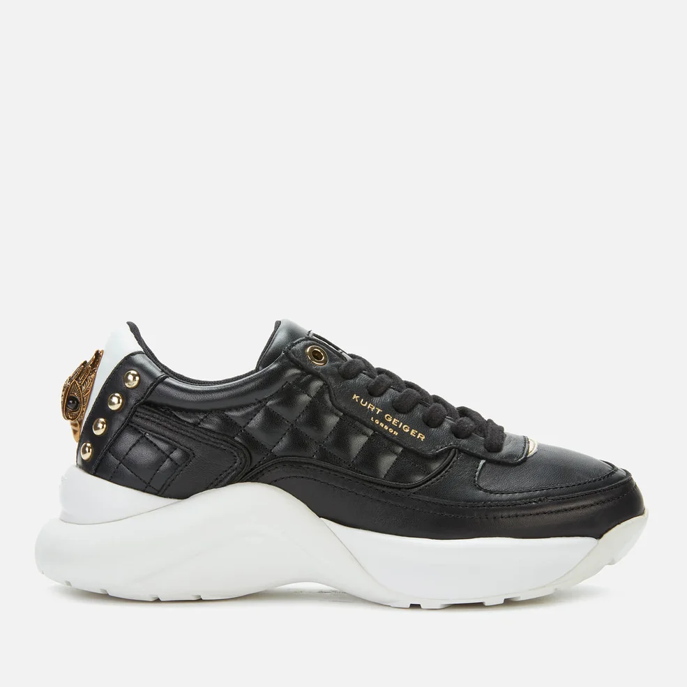 Kurt Geiger London Women's Lunar Eagle Leather Chunky Running Style Trainers - Black Image 1