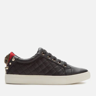 Kurt Geiger London Women's Ludo Leather Quilted Low Top Trainers - Black