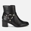 Dune Women's Pipkin Leather Heeled Ankle Boots - Black - Image 1