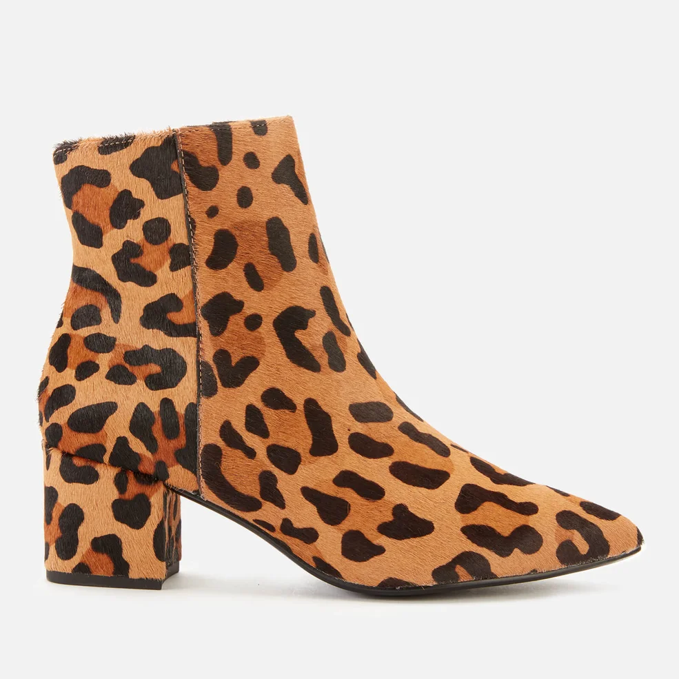 Dune Women's Omarii Leopard Print Heeled Ankle Boots - Dark Leopard Image 1