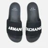 Armani Exchange Men's Slide Sandals - Blue/Optical White - Image 1